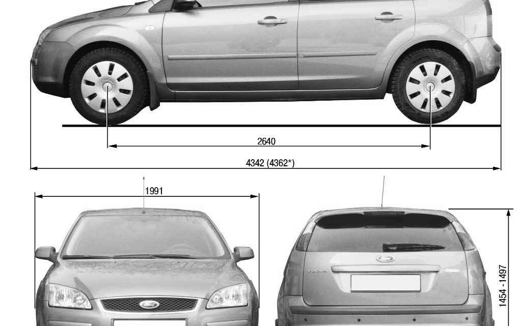 Габаритные размеры Ford Focus 2 хэтчбек как правильно измерить и что они значат