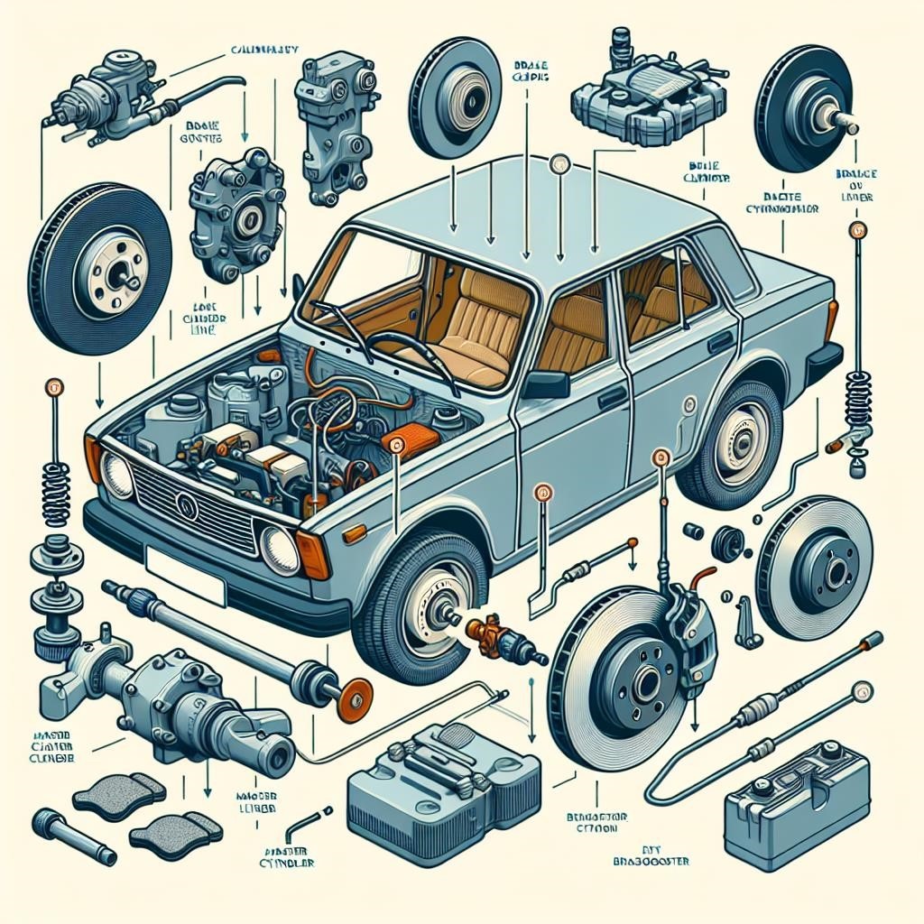 Основные компоненты тормозной системы Лада Гранта